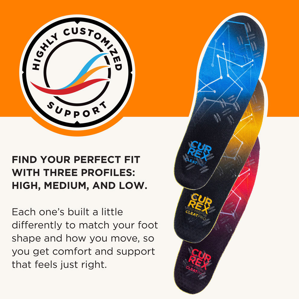 CURREX® CLEATPRO™ Insoles | Dynamic Sports Insoles for Soccer Cleats, Football Cleats, Spikes, & Field Sport Shoes