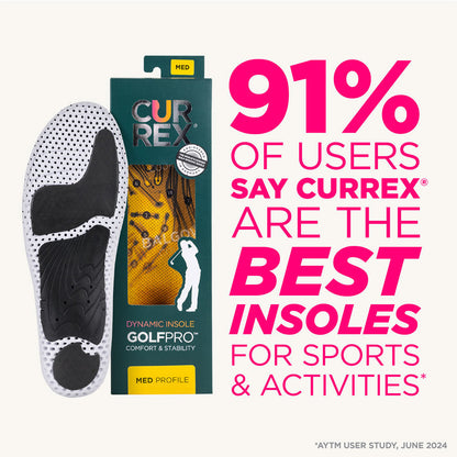 CURREX® GOLFPRO™ Insoles | Dynamic Insoles for Golf Shoes